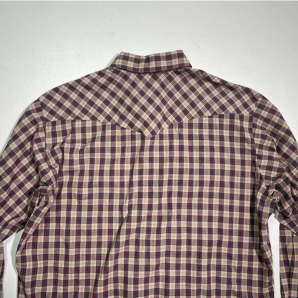 Vintage 80's WRANGLER Plaid Pearl Snap Button Shirt / Sz XL Western Retro READ - Picture 5 of 11
